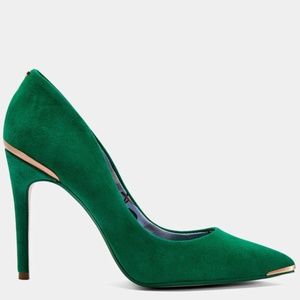 Ted Baker Kawaa Suede Pump Emerald Green Size 6.5